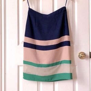 NWT Anthropologie Colour Block Sheer Panel Skirt